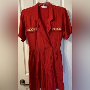 Michael Blair 90’s Vintage shorts jump suit with shoulder pads